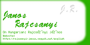 janos rajcsanyi business card